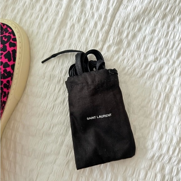 Saint Laurent Canvas Pink Leopard Print Venice Sneakers 38 - YSL - Picture 5 of 8